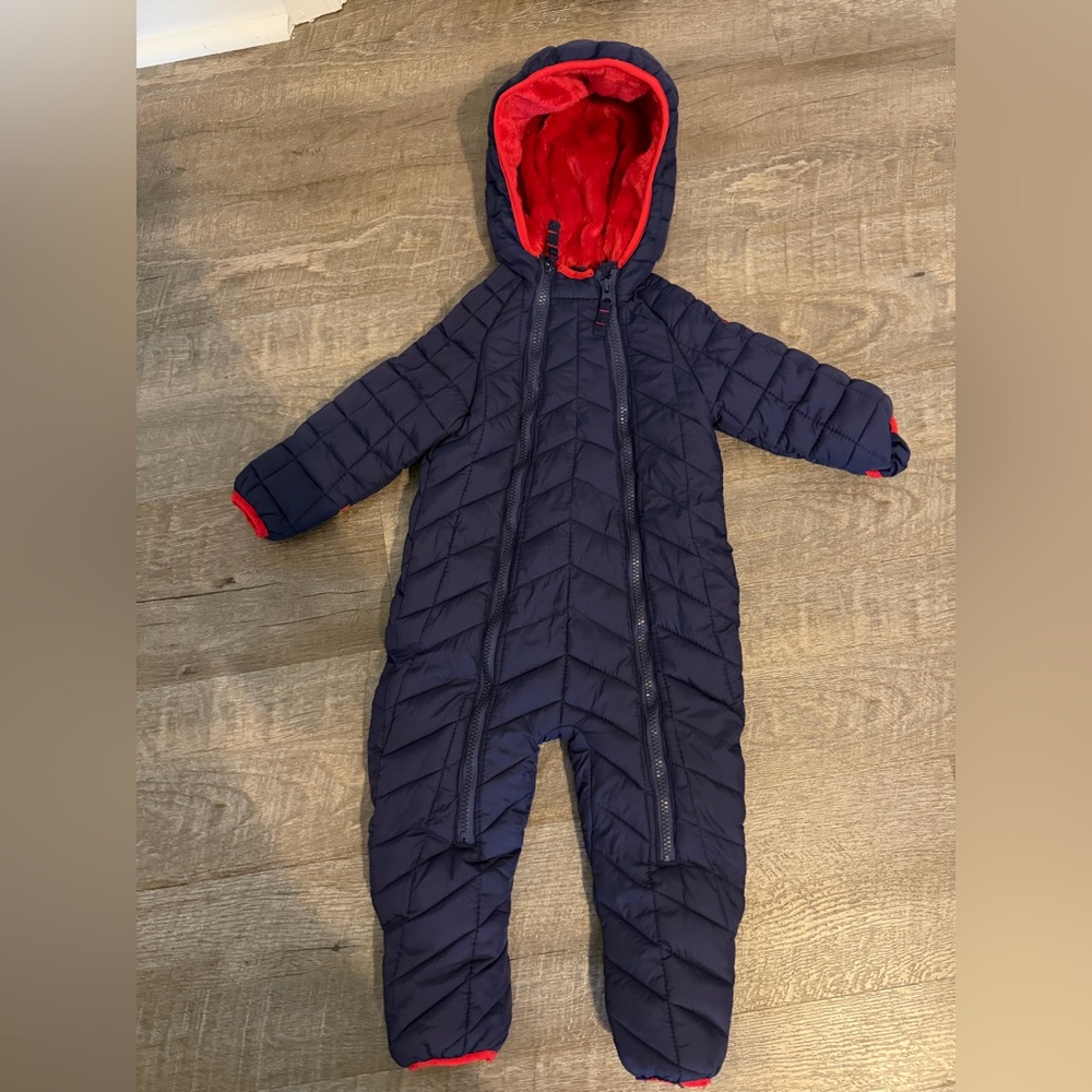 Snozu Navy Blue Baby Snowsuit size 18M